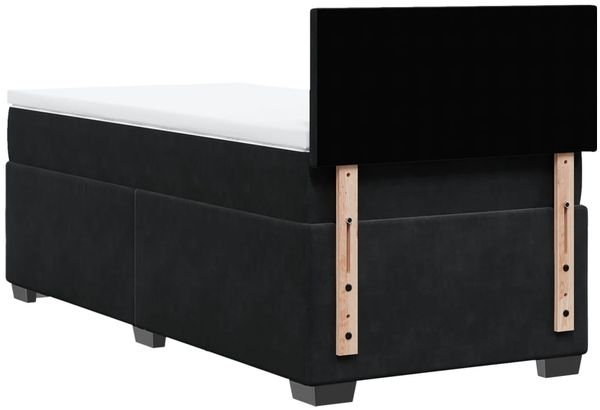 vidaXL Boxspringbett mit Matratze Schwarz 80x200 cm Samt 3286158 Bild 6