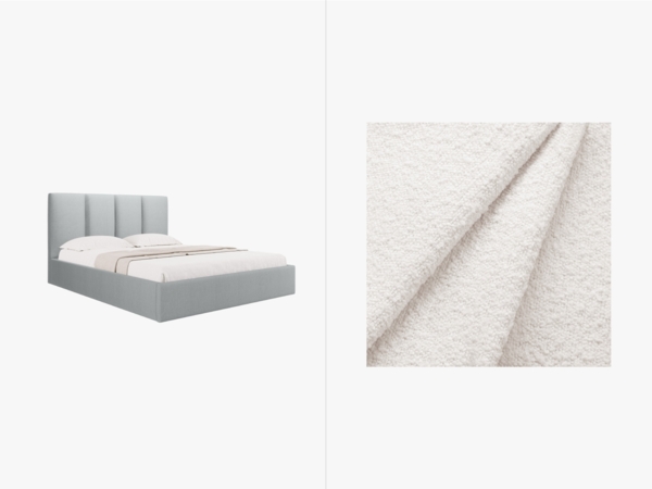 Micadoni Bett Pyla Boucle Weiß 160x200