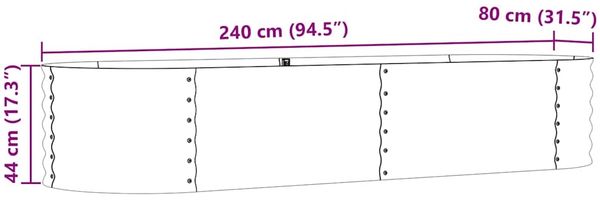 vidaXL Hochbeet Grün 240 x 80 x 44 cm Stahl 42008129 Bild 11