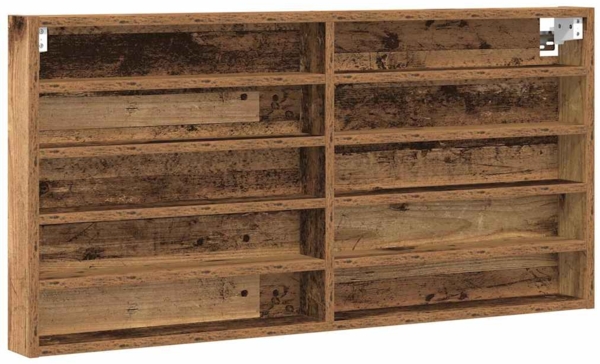 vidaXL Vitrine mit Regal Altholz 100 x 8,5 x 50 cm Holzwerkstoff 862294