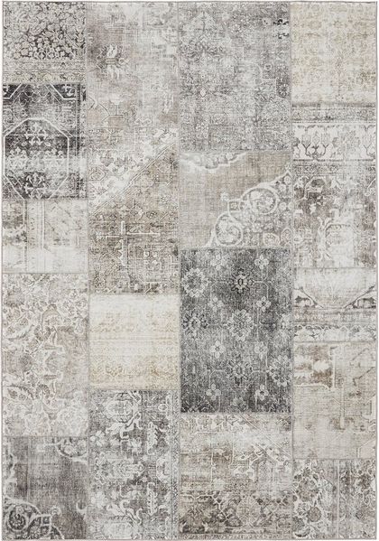 Interiyou Teppich Gent, Rechteckig, Höhe: 5 mm, Vintage Kurzflor für Wohnzimmer, Schlafzimmer, waschbar, pflegeleicht