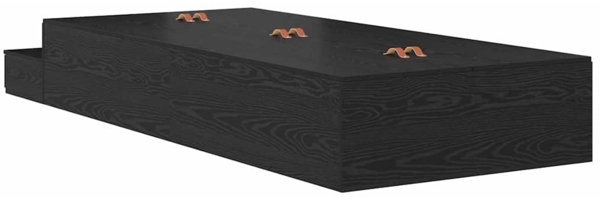 vidaXL Bett mit Stauraum Schwarz Eichen-Optik 236.5 x 80 x 31.5 cm 3335598 Bild 5