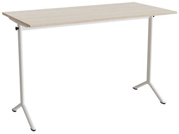 Tisch Atlas 1130 1400x700 mm schalldämpfendes Hochdrucklaminat weißes Gestell