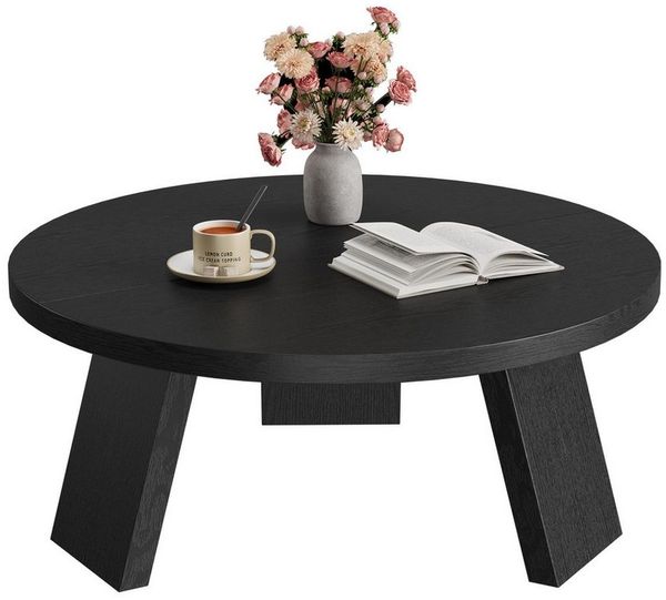 GarveeMore Couchtisch Runder Couchtisch mit geneigten Beinen Kreis Mitteltisch