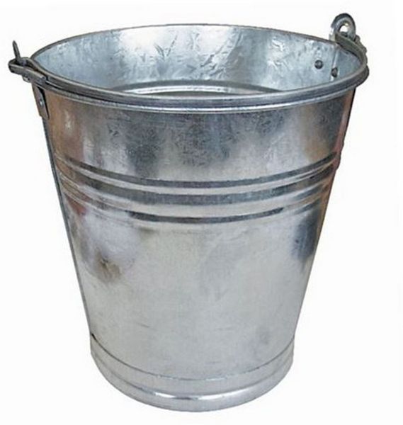 BURI Zinkeimer 12L Metalleimer Wassereimer Blecheimer Eimer Blumenkübel Deko Garten