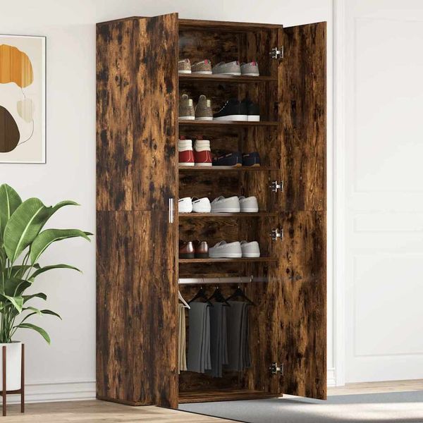 vidaXL Schuhschrank Geräucherte Eiche 80 x 39 x 178 cm Holzwerkstoff 3333870