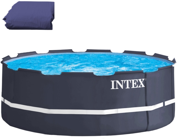 Intex Ersatzfolie nur passend für Intex Frame Pool , Polyester navy blau, 366 x 366 x 122 cm