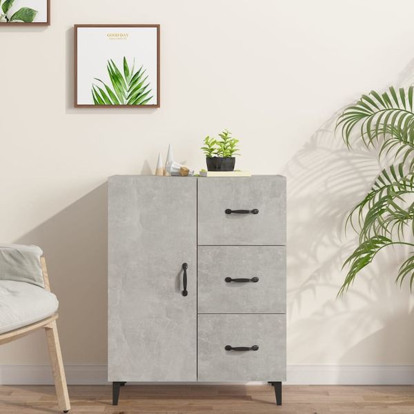 vidaXL Sideboard Betongrau 69,5 x 34 x 90 cm Holzwerkstoff [812181]