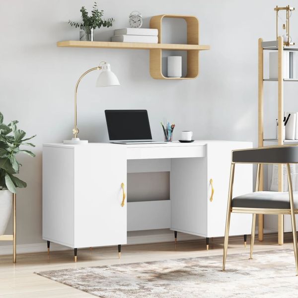 vidaXL Schreibtisch Weiß 140x50x75 cm Holzwerkstoff 829524