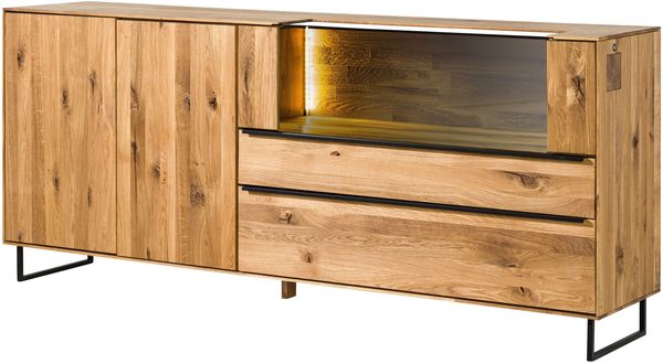Sideboard Wildeiche 200x43x87 natur geölt WIEN #221