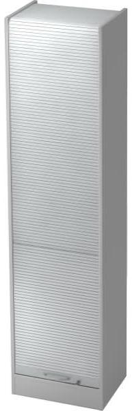 Rollladenschrank 50cm, 5OH BM Grau / Silber