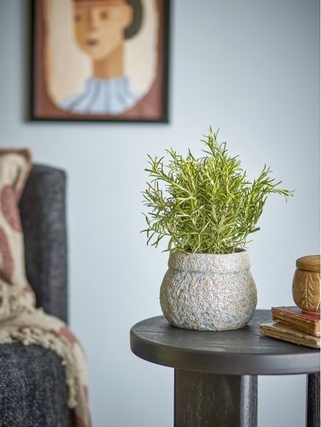BLOOMINGVILLE Mayia Blumentopf Grau Steingut