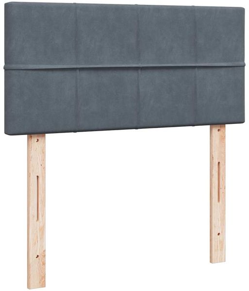 vidaXL Ottoman-Bett mit Matratze Dunkelgrau 100x200 cm Samt 3311754 Bild 9