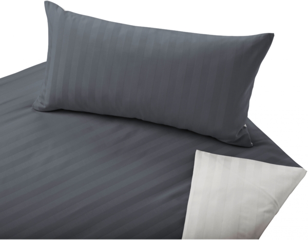Cotonea Satin-Bettwäsche Linea kbA Größe 135x200+80x80 cm Kissenbezug i 310 Platin/Mondstein
