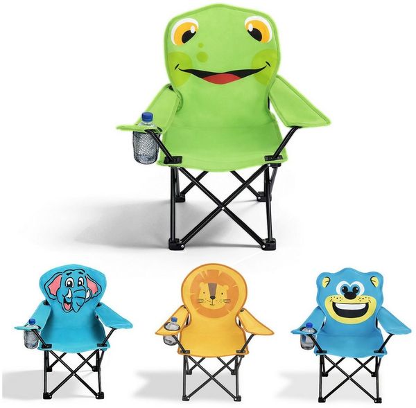 SUNULA Campingstuhl Kinder Klappstuhl Gartenstuhl Camping Kinderklappstuhl Anglerstuhl, Kinder-Anglersessel, wählbar als Bär, Elefant, Frosch oder Löwe