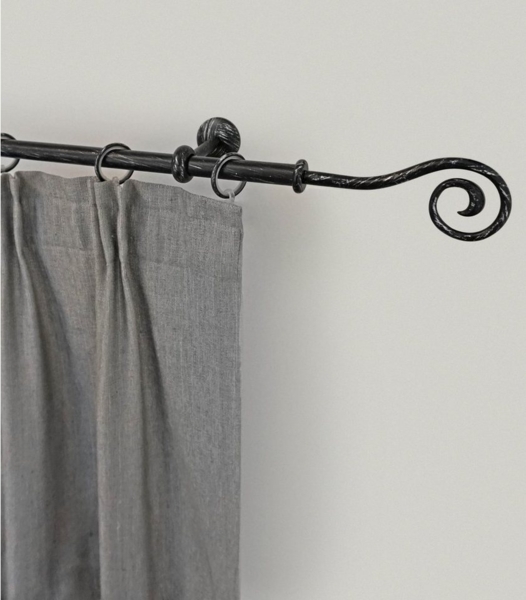 GARESA Gardinenstange ESPERANCA, Ø 16 mm, 1-läufig, Wunschmaßlänge, verschraubt, Metall, rustikale Vorhanggarnitur, verlängerbar, Eisen, Endk. Spirale Bild 5