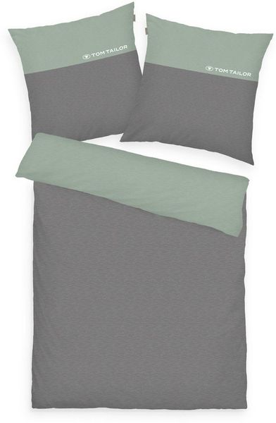 TOM TAILOR HOME Bettwäsche Henry, Renforcé, 3 teilig, Bettwäsche aus Baumwolle, mit GRATIS-Zugabe: Sporthandtuch