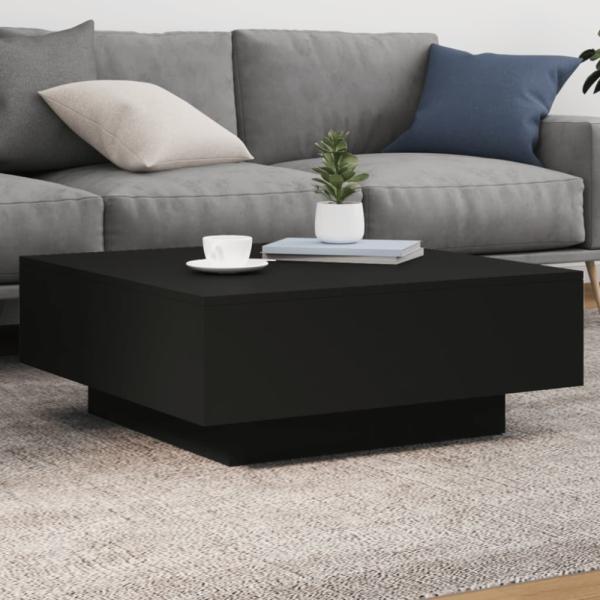 vidaXL Couchtisch Schwarz 80x80x31 cm Holzwerkstoff 836582