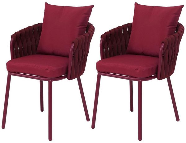 MCW Gartenstuhl MCW-P89 (Set), Hohe Stoffqualität 180 g/m², Bezug waschbar bei maximal 40°