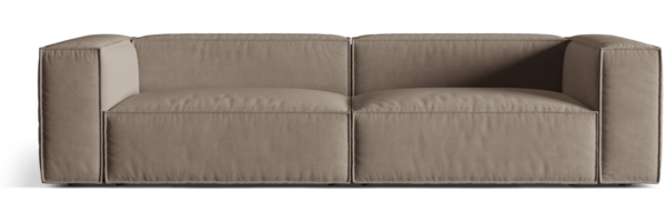 Micadoni Sofa Nuria 5-Sitzer Samt Warmes Grau