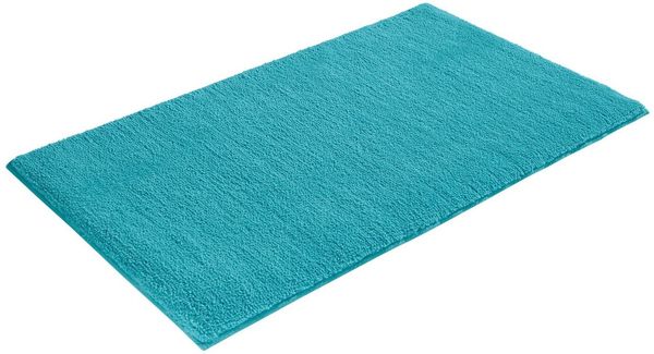 OTTO home Badematte Vanessa, Badvorleger, Badezimmer Teppich, Höhe 10 mm, rutschhemmend beschichtet, schnell trocknend, strapazierfähig, fußbodenheizungsgeeignet, Polyester, rechteckig, Badteppich, weiche Haptik, unifarben