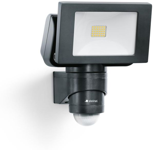 Steinel LED-Außenstrahler LS 150 S schwarz, 240°-Bewegungsmelder, max. 12m Reichweite, 14,7 W Fluter, 1375 lm