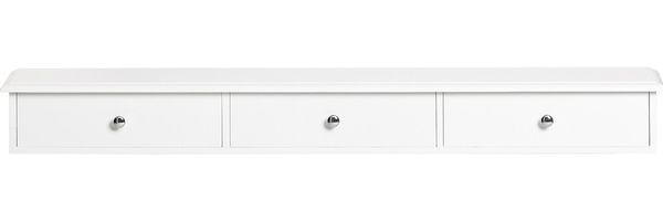 SoBuy Wandregal mit 3 Schubladen,Hängeschrank,weiß