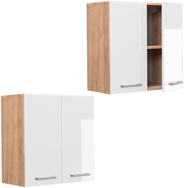 Vicco Küchenschrank Küchenzeile R-Line, Weiß Hochglanz, Hängeschrank 60 cm Bild 5