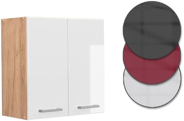 Vicco Küchenschrank Küchenzeile R-Line, Weiß Hochglanz, Hängeschrank 60 cm Bild 6
