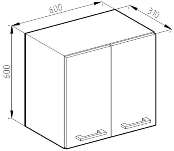 Vicco Küchenschrank Küchenzeile R-Line, Weiß Hochglanz, Hängeschrank 60 cm Bild 3