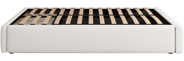 Merax Polsterbett ohne Kopfteil, mit hydraulischer Lagerung und 2 Schubladen, Weiß, 140*200cm Bild 8