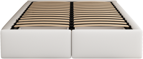 Merax Polsterbett ohne Kopfteil, mit hydraulischer Lagerung und 2 Schubladen, Weiß, 140*200cm Bild 7