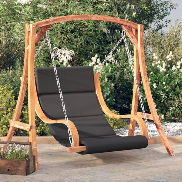 vidaXL Hollywoodschaukel mit Auflage Massivholz Fichte mit Teak-Finish 3200618