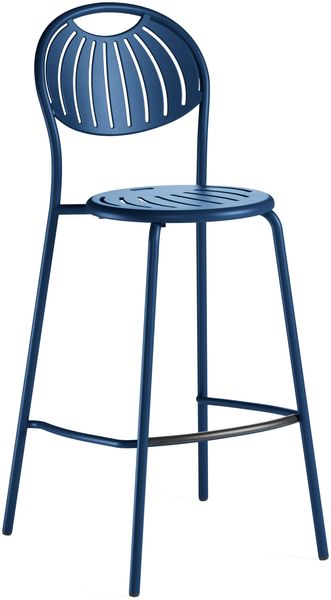 4er Set Coupole Barhocker blau