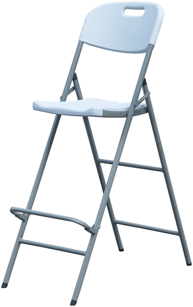 Sanotechnik Barstuhl klappbar, weiß, Metall, Kunststoff, 57x46x112 cm