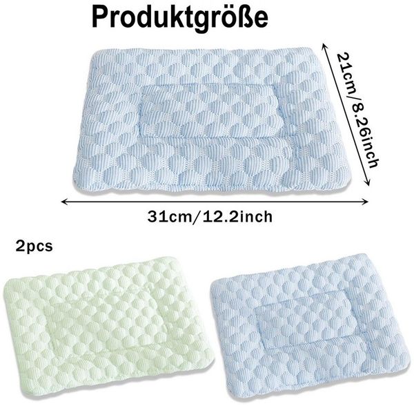 Ledander Hundematte Kaninchen Meerschweinchen Bett,2 Stück 31x21CM Decken,Warme, Meerschweinchen Zubehör,für Welpen, Katzen, Kaninchen, Chinchilla