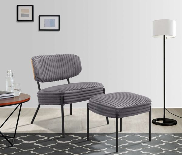 Home affaire Loungesessel Lovberg in Cord und Easycare-Bezug, eleganter Sessel mit Hocker