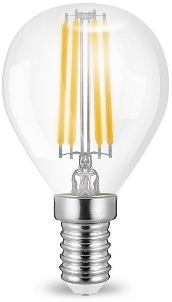 4w E14 LED Birne Filament Leuchtmittel mit klarem Glas G45|Ø45x78mm|Warmweiß|470 Lumen