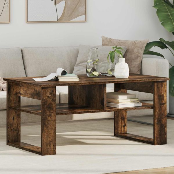 vidaXL Couchtisch Geräucherte Eiche 96 x 54 x 44 cm Holzwerkstoff 8000152