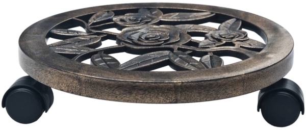 vidaXL Pflanzenroller 6 Stk. Bronze 30 cm Kunststoff 48227