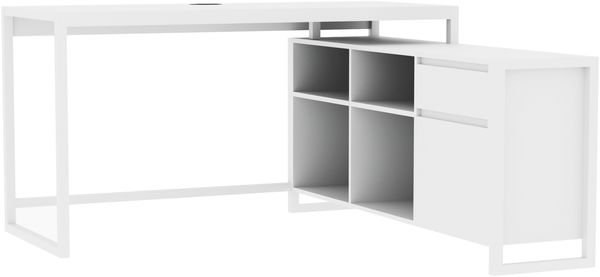Eckschreibtisch >Denver< in weiß - 139x75x139cm (BxHxT)