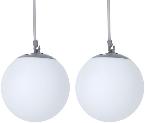 2x LED Solar Hängeleuchte, Kunststoff, Gummischlaufe, H 75 cm