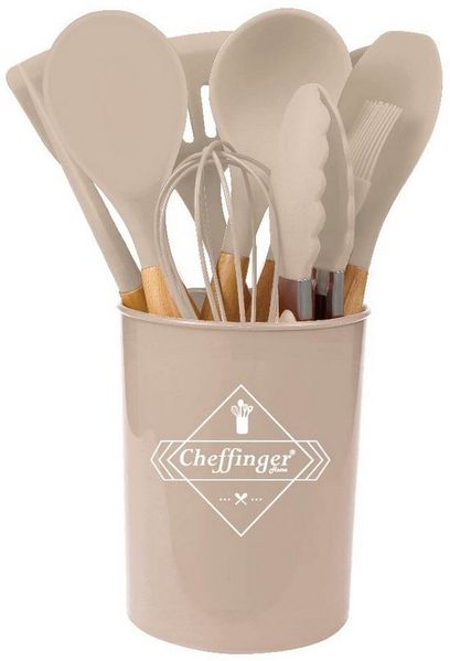 Küchenhelfer Küchenutensilien Set mit Ständer 12-tlg. creme RUNGASSI UT17 Bild 4
