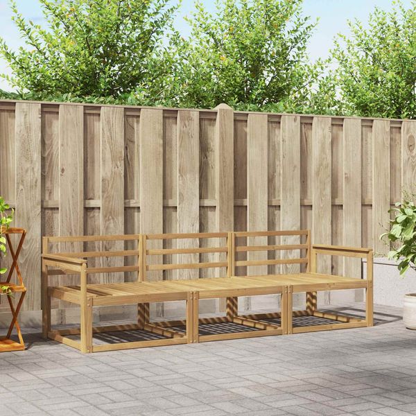 vidaXL Outdoor-Sofagarnitur 3 pcs Weiß 249,5 x 83 x 73 cm 3385978