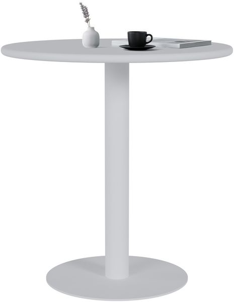 CLP Bistrotisch Jarla rund 70 cm platzsparend modern für 2 bis 4 Personen,weiß