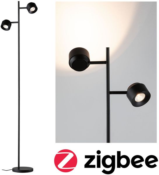 Paulmann 79780 LED Stehleuchte Smart Home ZigBee Puric Pane Schwarz