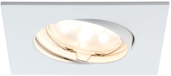Paulmann Premium Einbauleuchten Set Coin klar eckig schwenkbar LED 3x6,8W 2700K 230V 51mm Weiß matt/Alu Zink6320 Bild 2