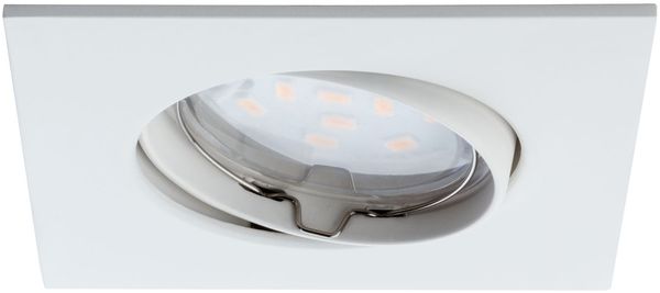 Paulmann Premium Einbauleuchten Set Coin klar eckig schwenkbar LED 3x6,8W 2700K 230V 51mm Weiß matt/Alu Zink6320 Bild 3