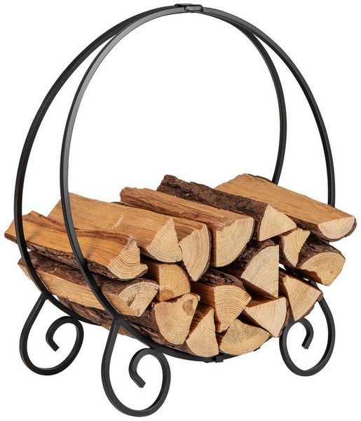 COSTWAY Kaminholzregal, BxTxH:27 x 59 x 64 cm, Metall, klappbarer Kaminholzständer für Innen und Aussen