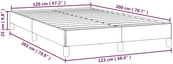 Bettgestell Dunkelblau 120x200 cm Samt [346968] Bild 9